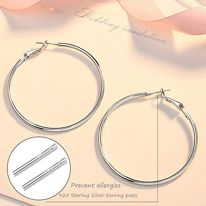 3-Pairs: Big Hoop Earrings Image 2