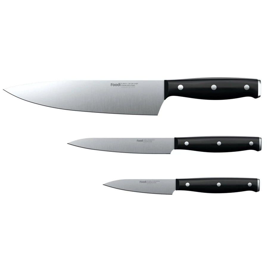 3-Piece Set: Ninja Foodi Never Dull Essential with Chef Utility and Paring Knives Image 1