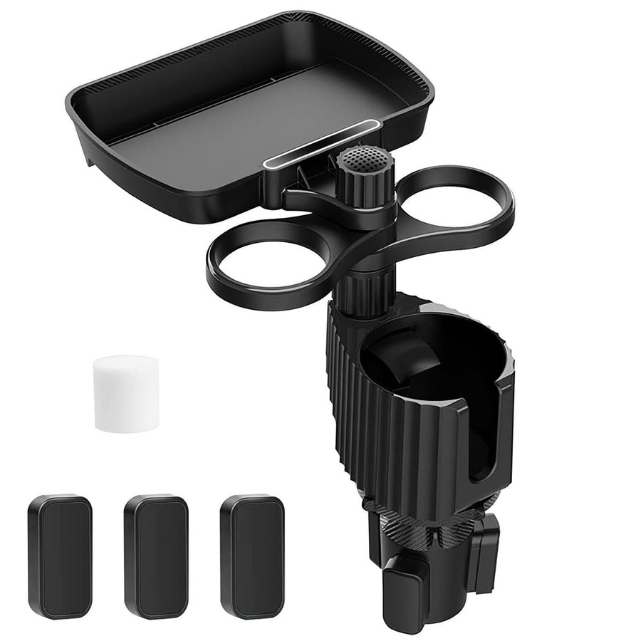 4-in-1 Car Cup Holder Tray Food Table Image 1