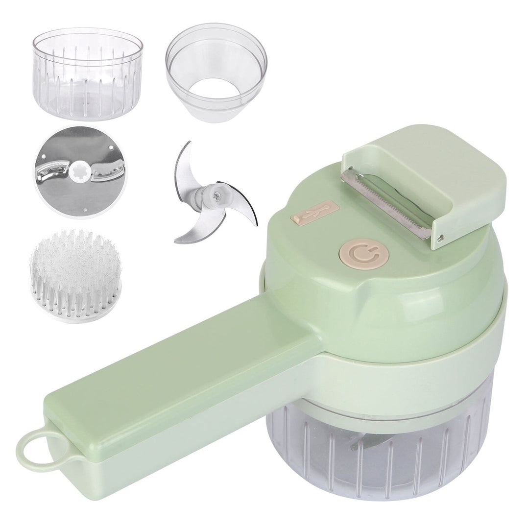 4-in-1 Handheld Electric Vegetable Chopper Grinder Slicer and Dicer Image 1