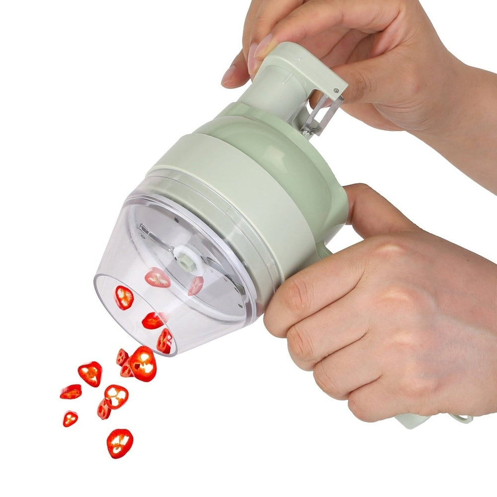 4-in-1 Handheld Electric Vegetable Chopper Grinder Slicer and Dicer Image 2