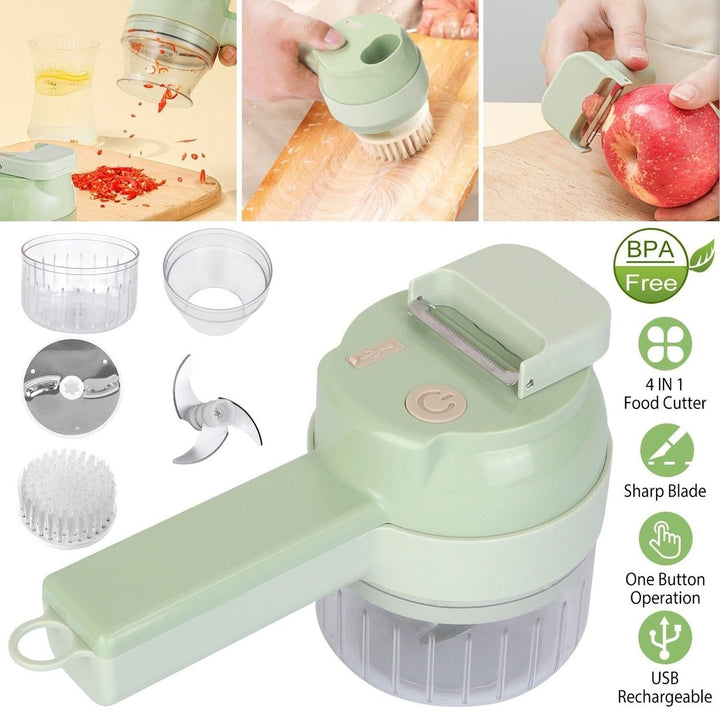 4-in-1 Handheld Electric Vegetable Chopper Grinder Slicer and Dicer Image 4