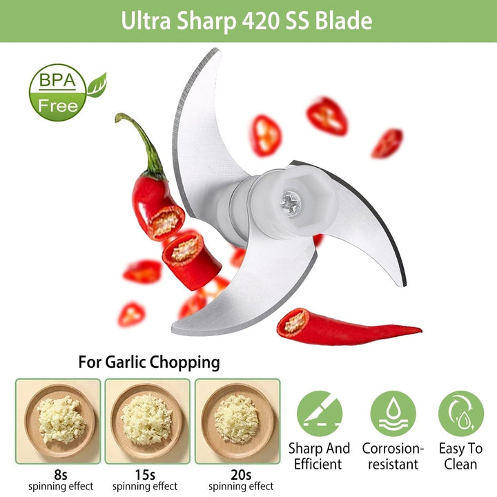 4-in-1 Handheld Electric Vegetable Chopper Grinder Slicer and Dicer Image 4