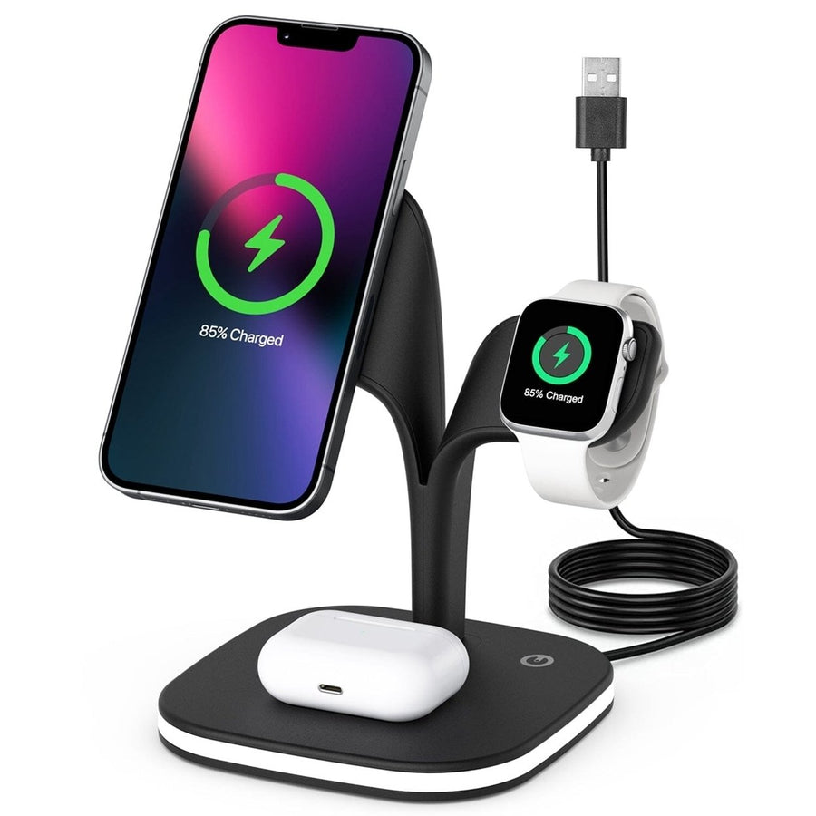 4-in-1 Magnetic Wireless Charging Station Dock Image 1