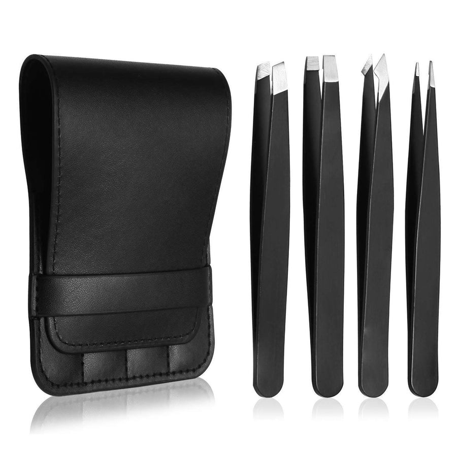 4-in-1 Professional Stainless Steel Tweezers for Eyebrows Image 1