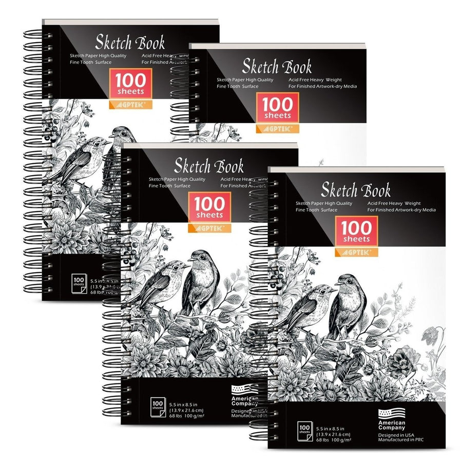 4-Pack: 100 Sheets Sketch Book Image 1