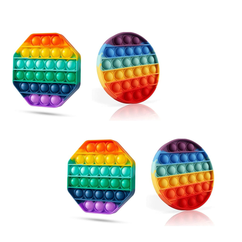 4-Pack: Bubble Popper Anti - Stress Fidget Toy Image 2