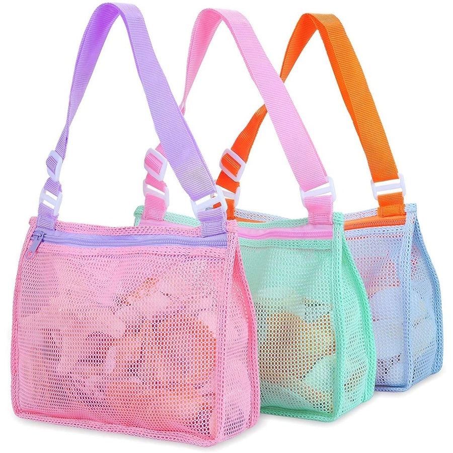 3-Piece: Mesh Toy Beach Bag Image 1