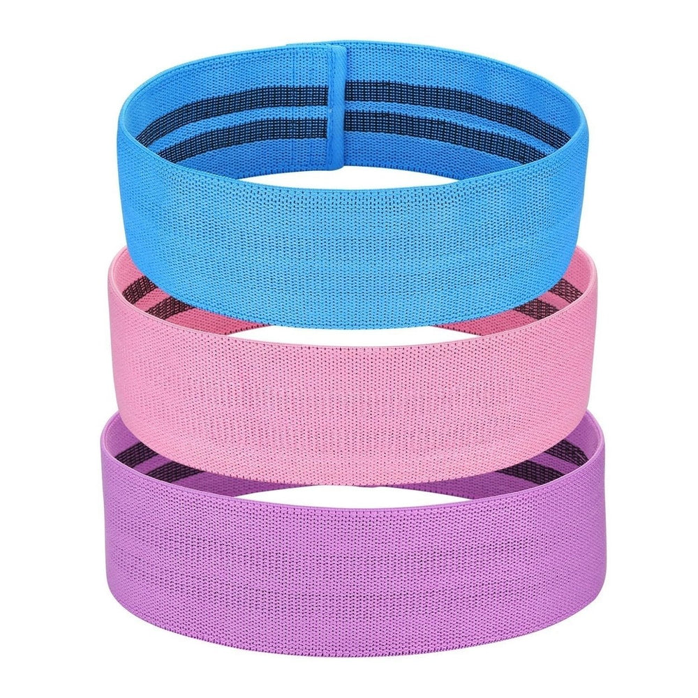 3-Piece: Resistance Loop Bands Hip Legs Training Set Image 2