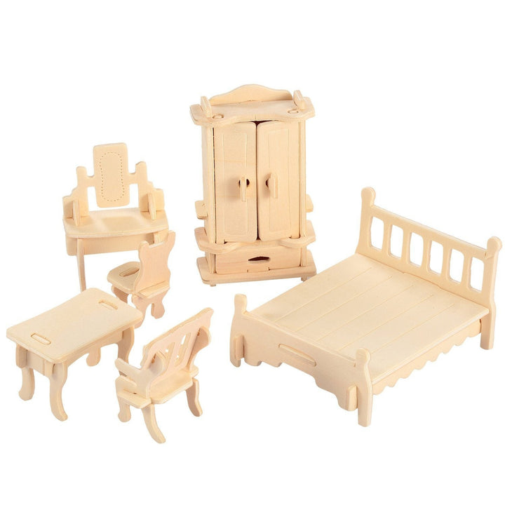 3D Wooden Dollhouse Furniture Puzzles Image 4