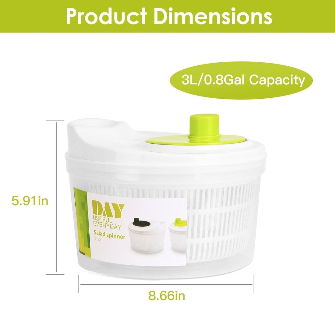 3L/0.8Gal Salad Spinner Washer with Lid Image 11