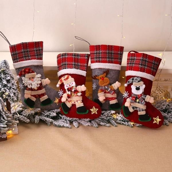 4-Pack: Creative Doll Christmas Socks Image 1