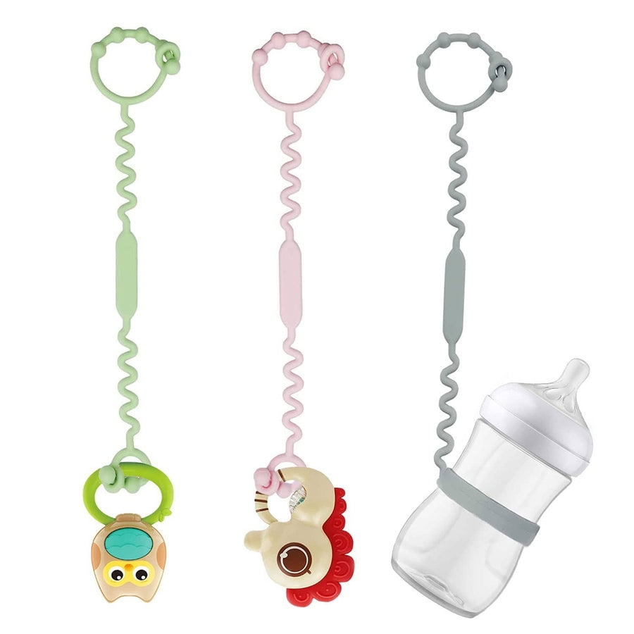 3-Pack: Pacifier Holder Clip with self-Adjusting Bayonet Image 1