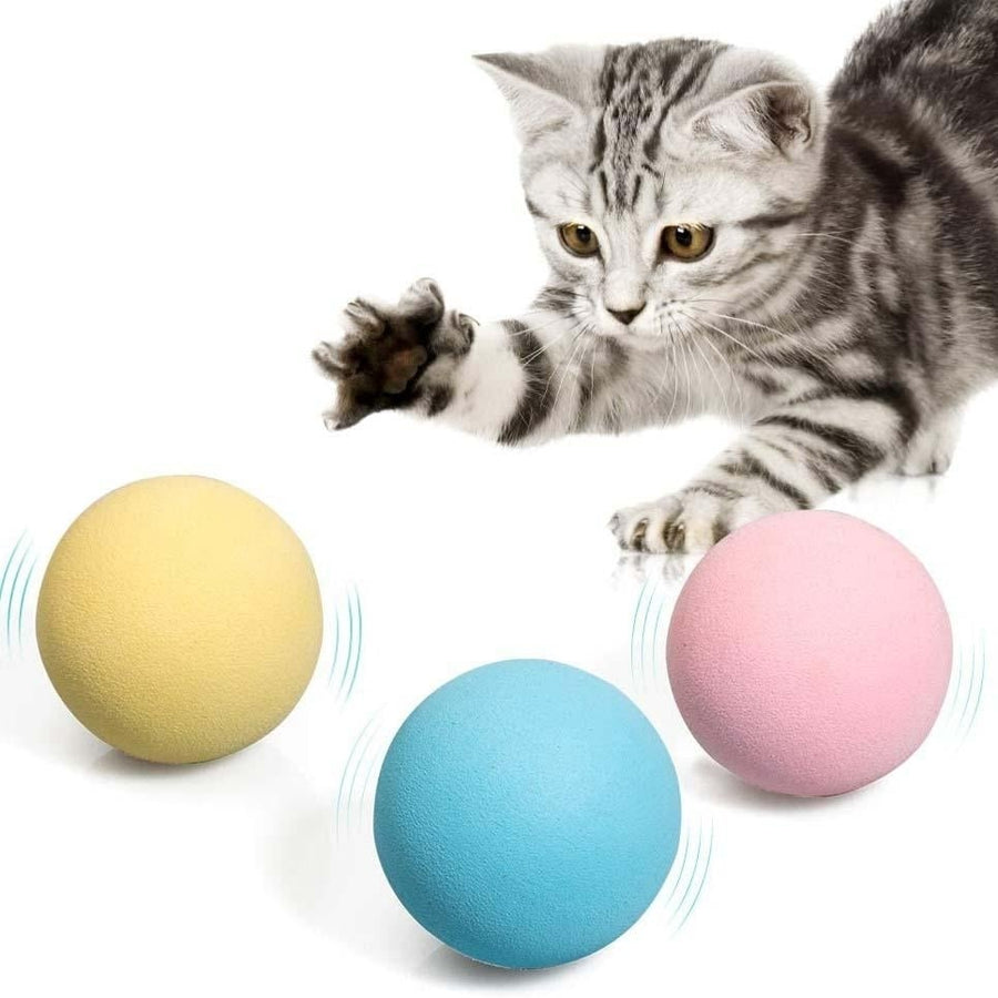 3-Pack: Realistic Chirping Balls Cat Toys Image 1