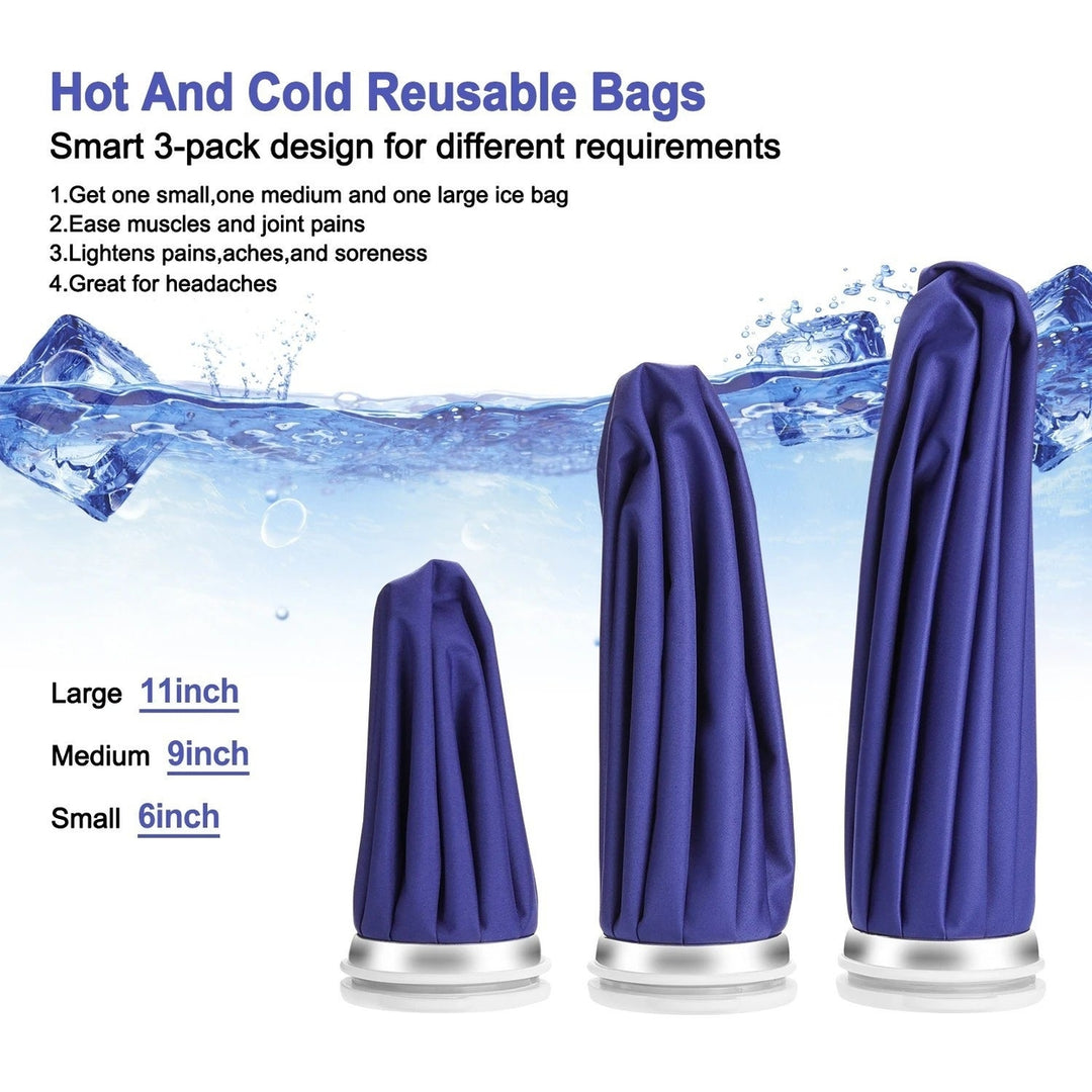 3-Pack: Reusable Ice Bag Pain Relief Heat Pack Sports Injury First Aid Image 6