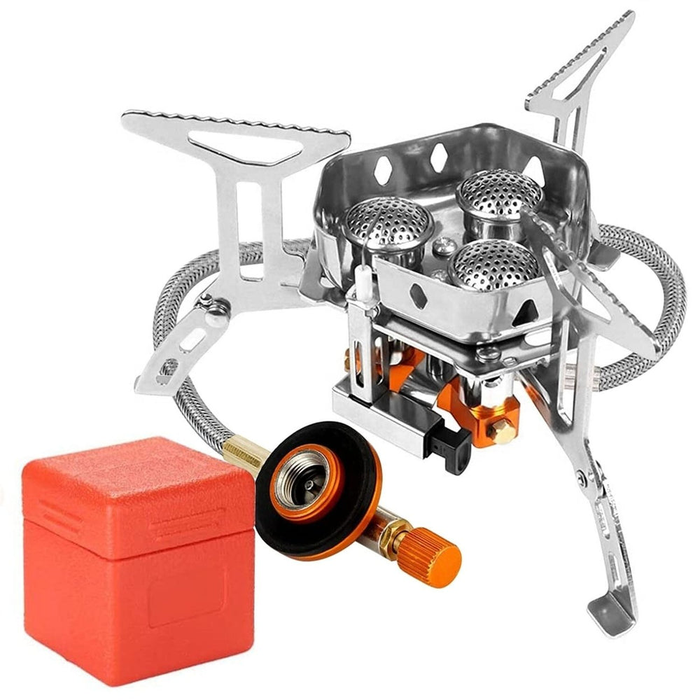 4000W Portable Camping Stove Foldable Powerful Gas Stove Backpacking Burner Image 2