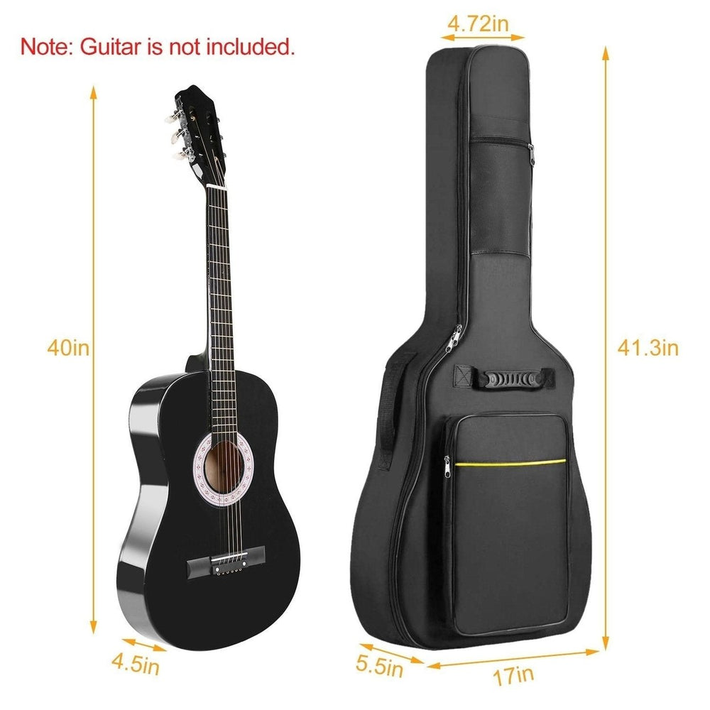 41" 5mm Thick Padded Protective Acoustic Guitar Bag Image 2