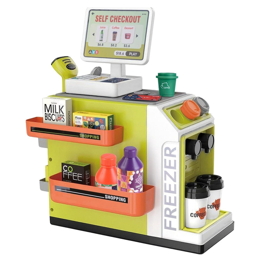 48-Piece: Pretend Cash Register Play Toy Set Image 1