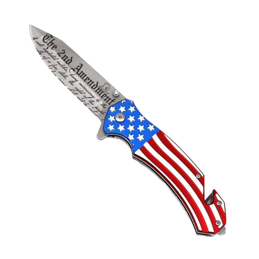 5" Spring Assisted 2nd Amendment Knife Image 1