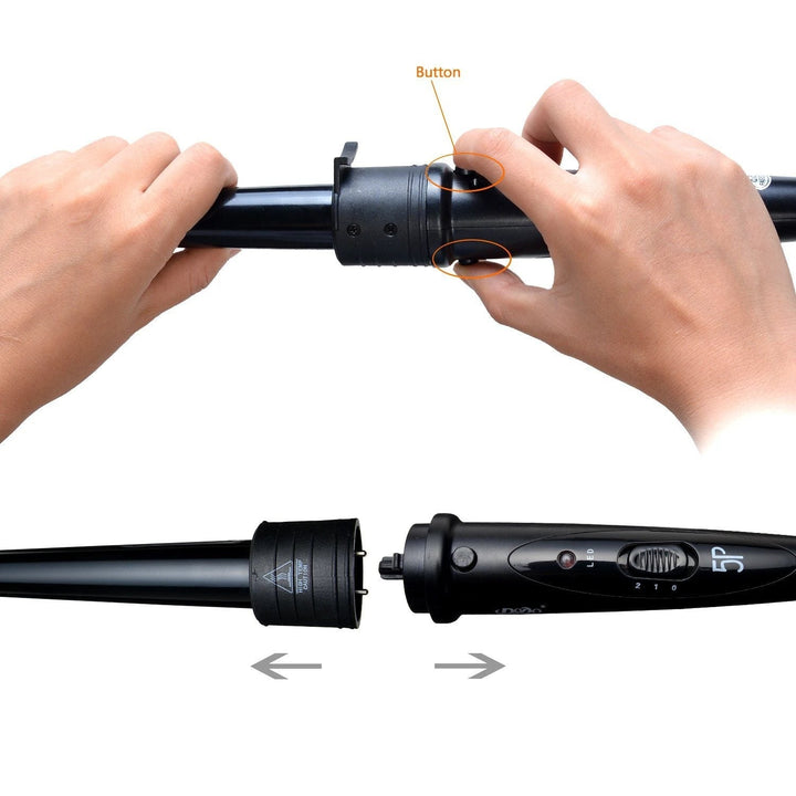 5-in-1 Curling Iron Wand Set Hair Curler Set With 5 Interchangeable Barrels Roller Image 8