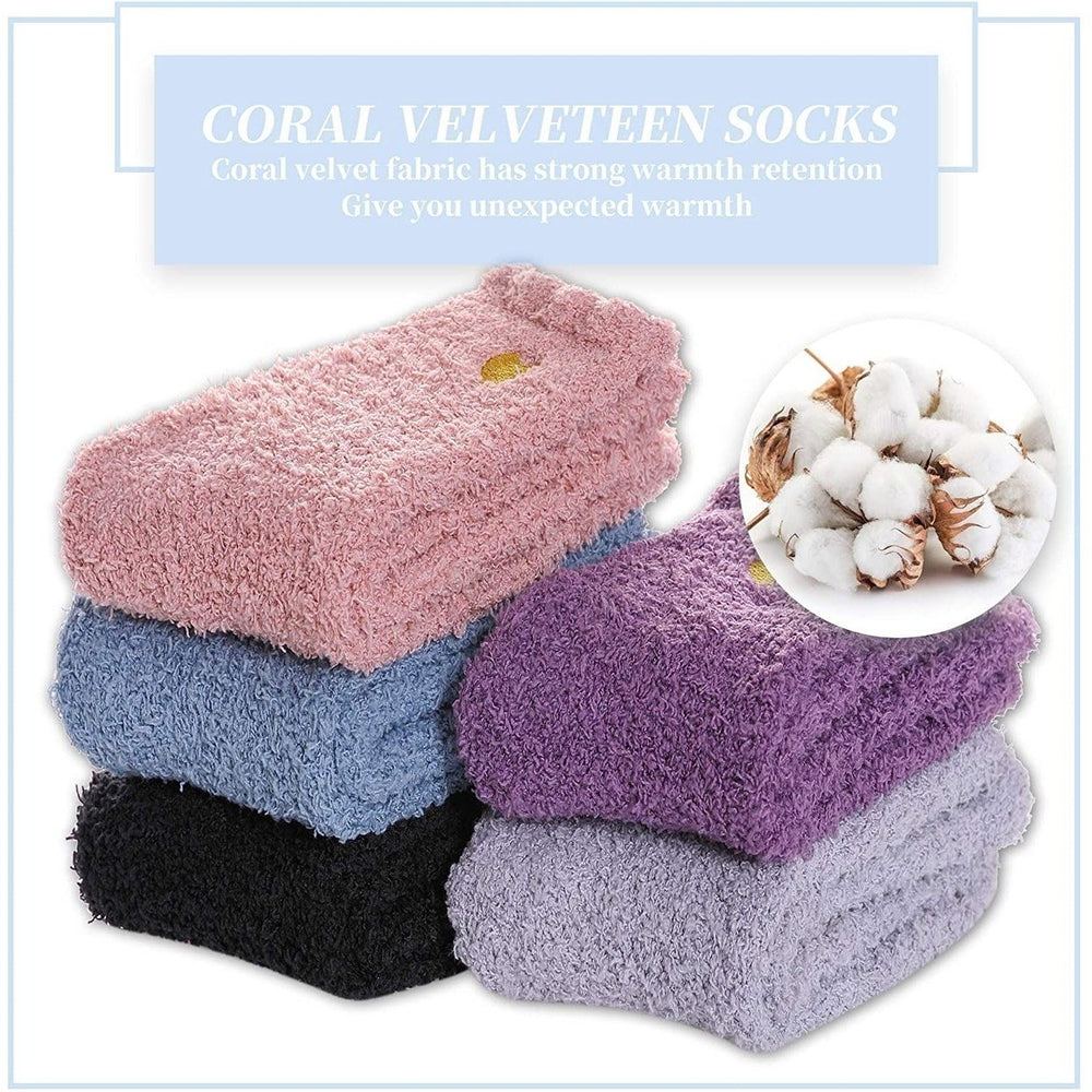 5-Pairs: Womens Soft Winter Warm Socks Image 2