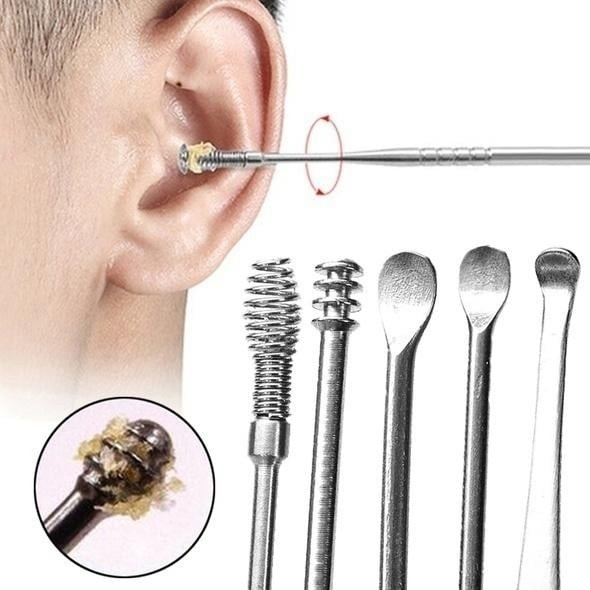 5-Piece: Stainless Steel Earpick Set Image 1