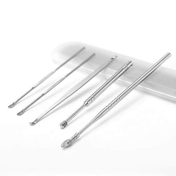 5-Piece: Stainless Steel Earpick Set Image 2