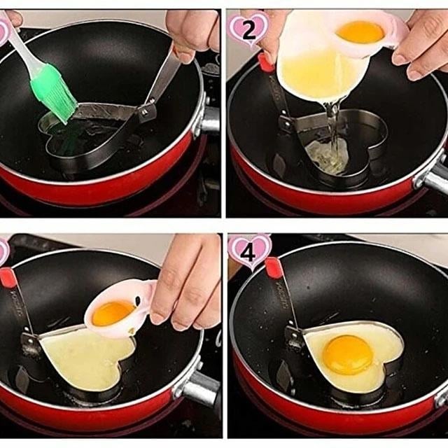 5-Pieces Set: Fried Egg Mold Pancake Rings Shaped Image 8