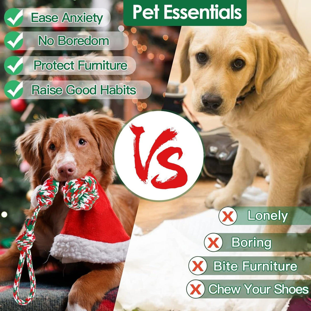 5-Pieces: Christmas Dog Rope Chew Toys Image 9