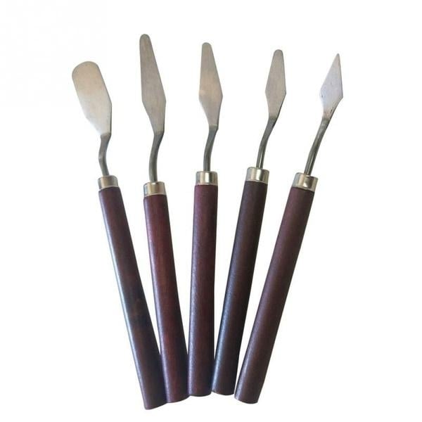 5-Pieces: Palette Steel Oil For Professional Stainless Knife Tool Painting Spatula Image 2