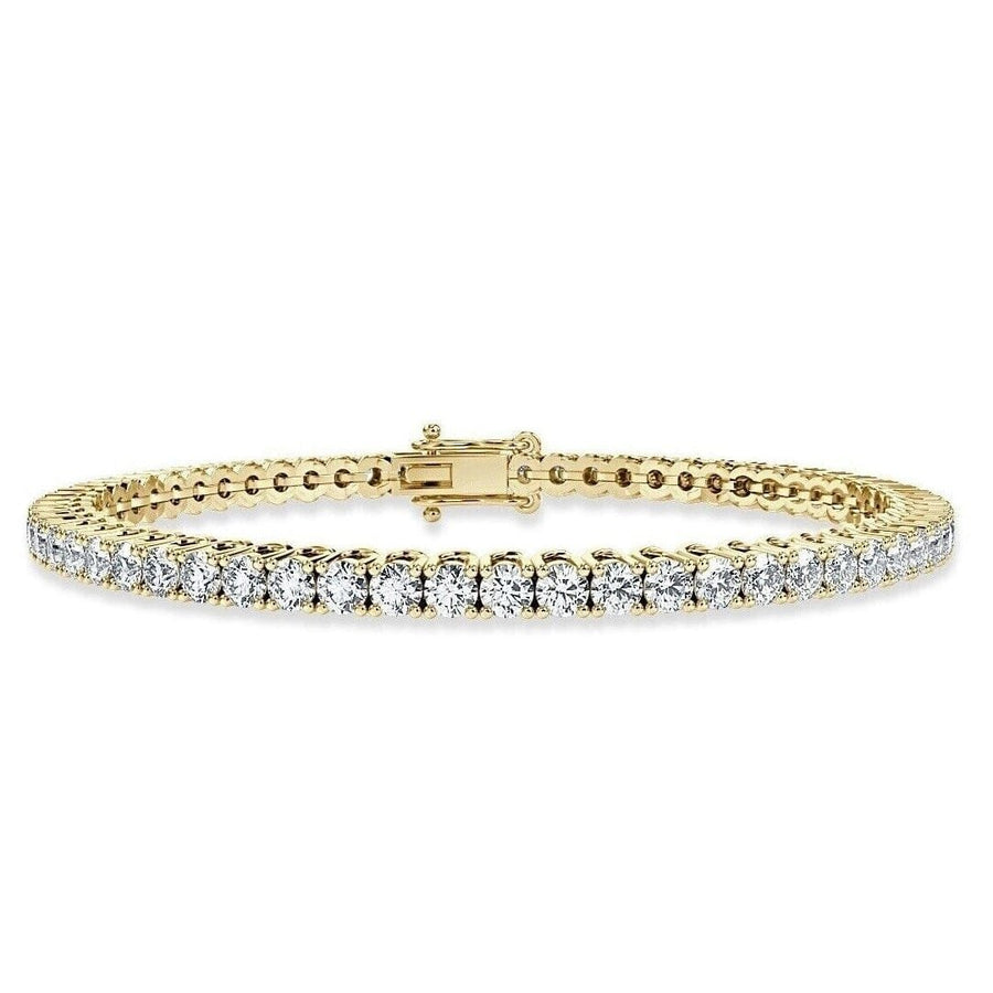 5.00 Ct Top Quality Round Diamond Tennis Bracelet 14K Yellow Gold Image 1