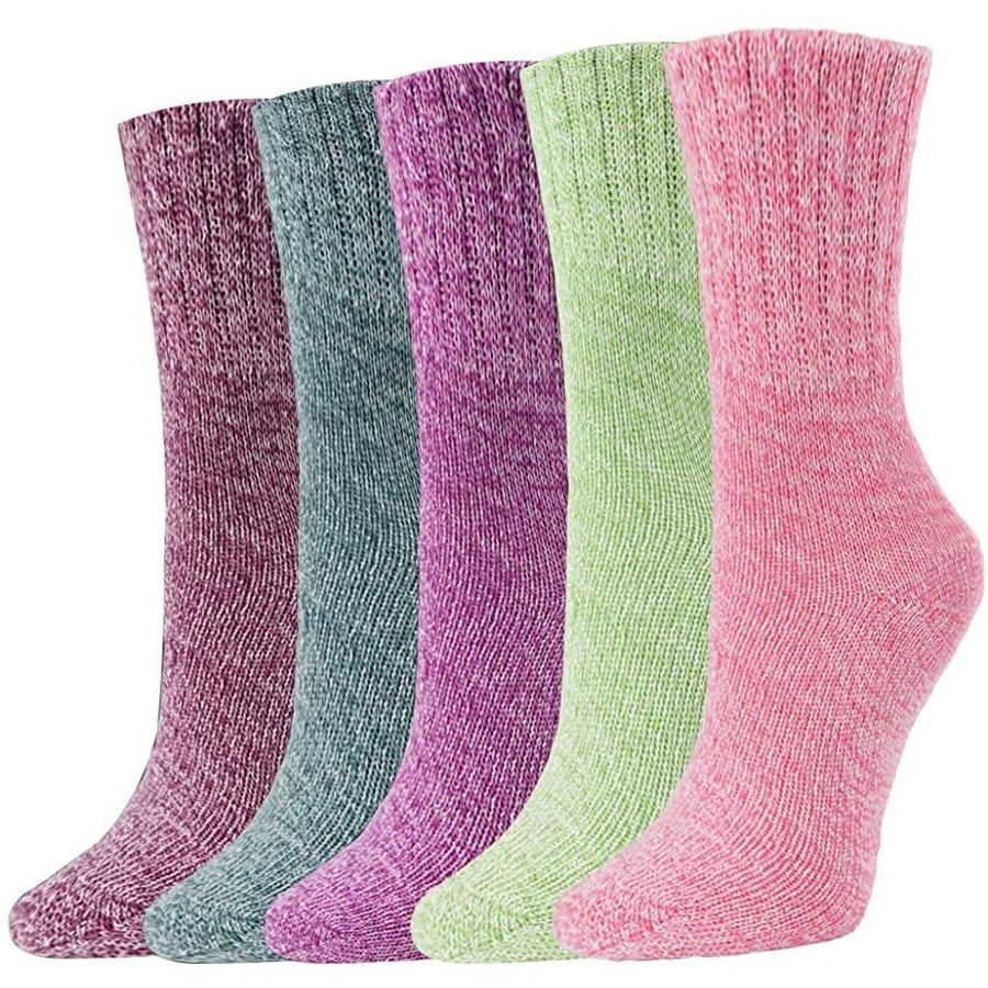 5-Pair: Womens Winter Socks Gift Box Free Size Thick Wool Soft Warm Casual Socks Image 1