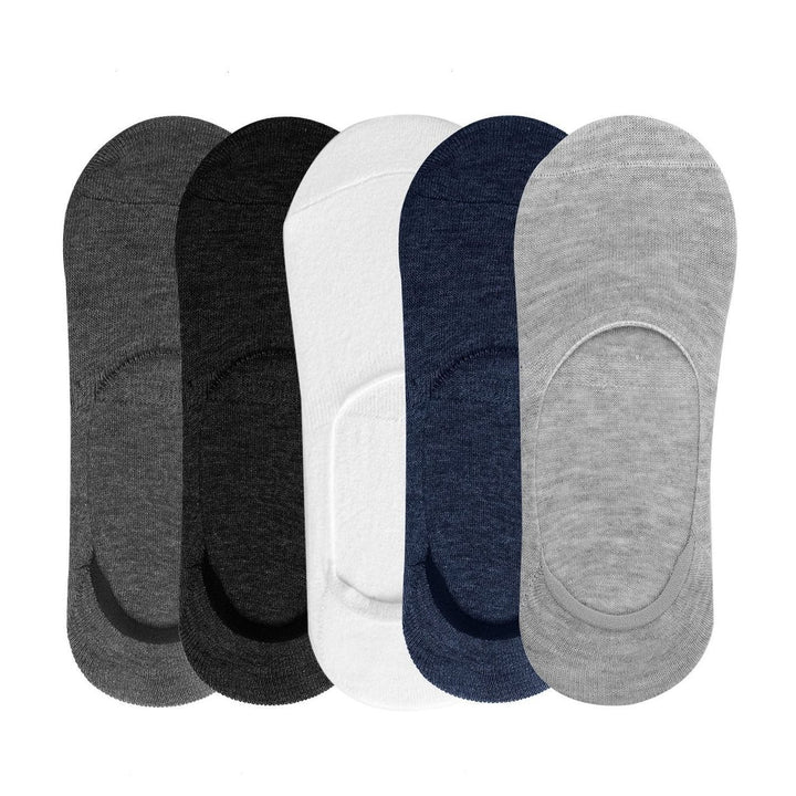 5-Pairs: Breathable No Show Boat Socks Non-Slip Image 4