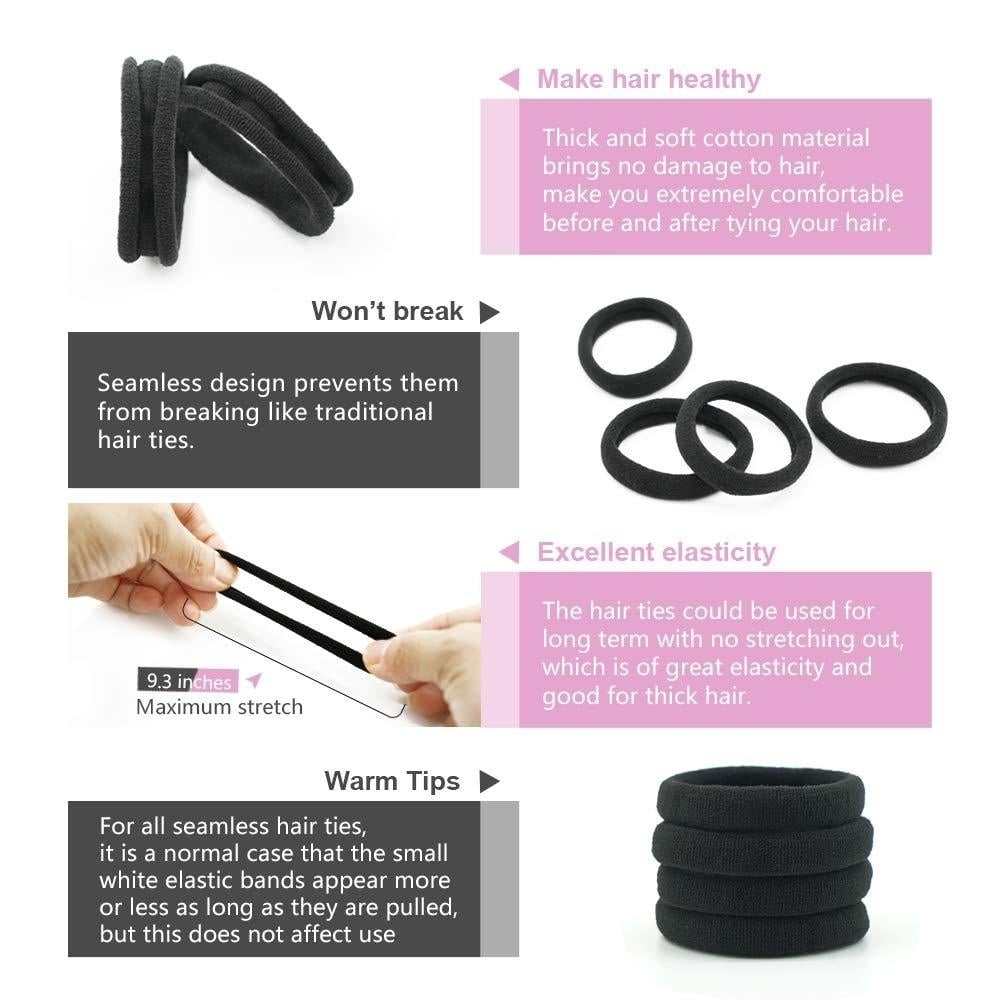 50-Pack: Dreamlover Black Hair Bands Image 4