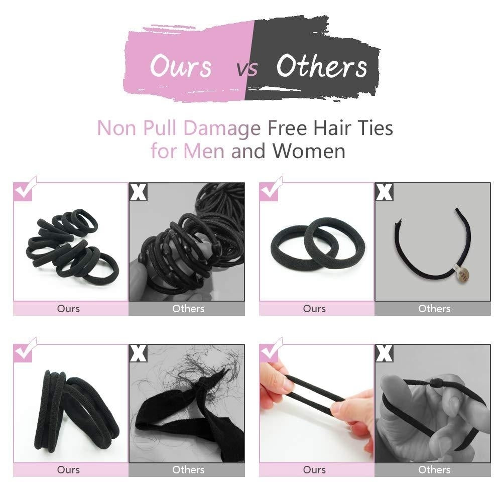 50-Pack: Dreamlover Black Hair Bands Image 4