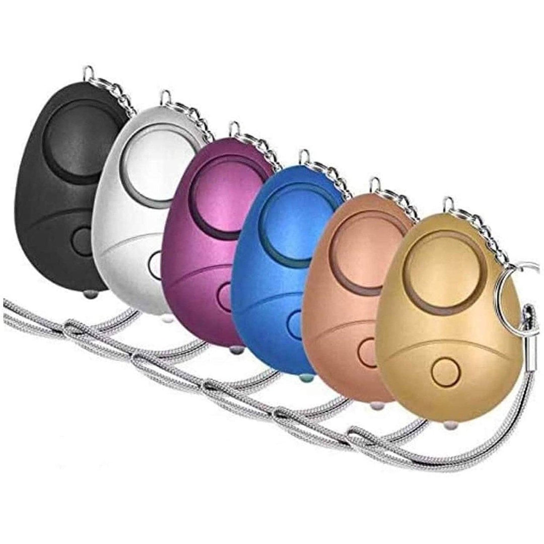 6-Pack: 140DB Personal Security Alarm Keychain with LED Lights Image 1