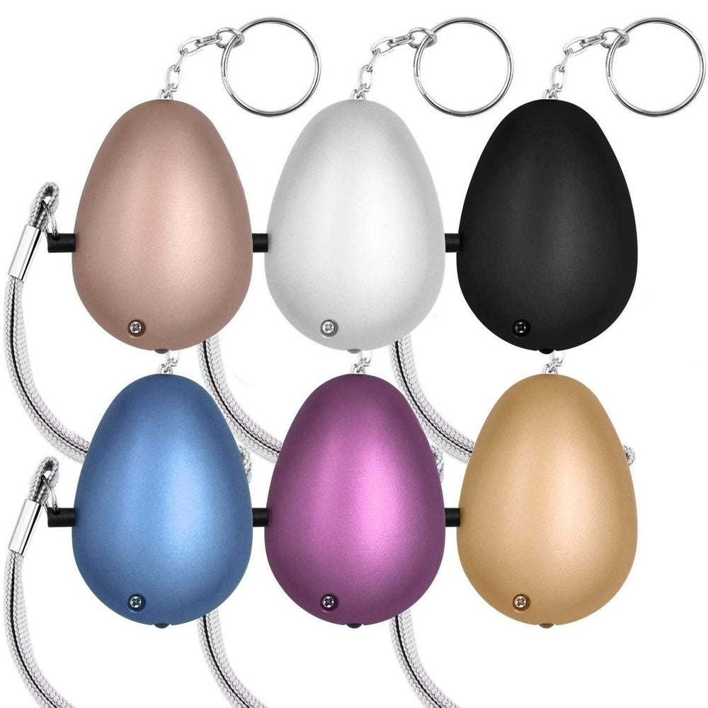 6-Pack: 140DB Personal Security Alarm Keychain with LED Lights Image 2