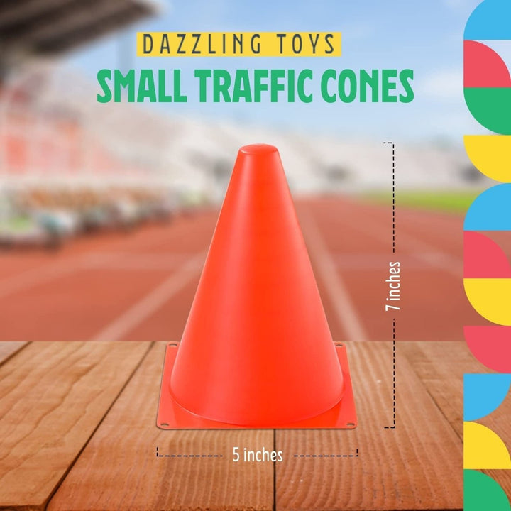 6-Pack: 7-inch Traffic Cones Sports Practice for Agility Drills and Training Image 3