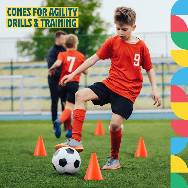 6-Pack: 7-inch Traffic Cones Sports Practice for Agility Drills and Training Image 4