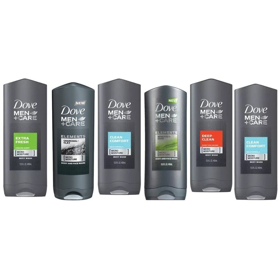 6-Pack: Dove Men Shower Gel 400ml (Assorted Scents) Image 1