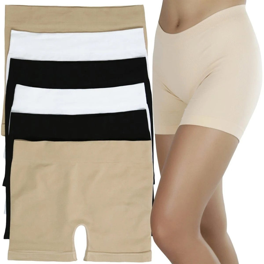 6-Pack: Essential Basic Layering Stretch Shorts Image 1