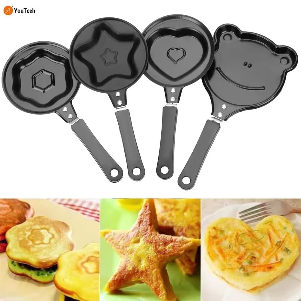 4-Piece Set: Breakfast Egg Omelet Pancake Flip Non-Stick Pan Image 2