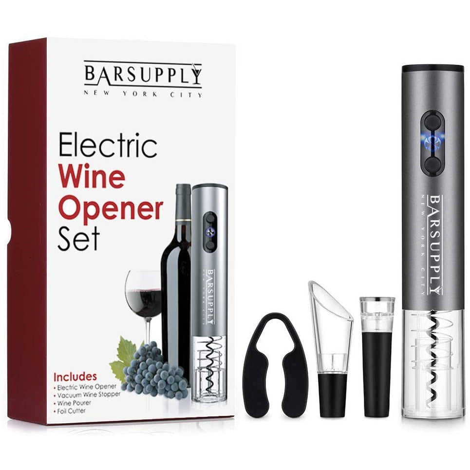 4-Piece Set: Electric Wine Bottle Opener Image 1