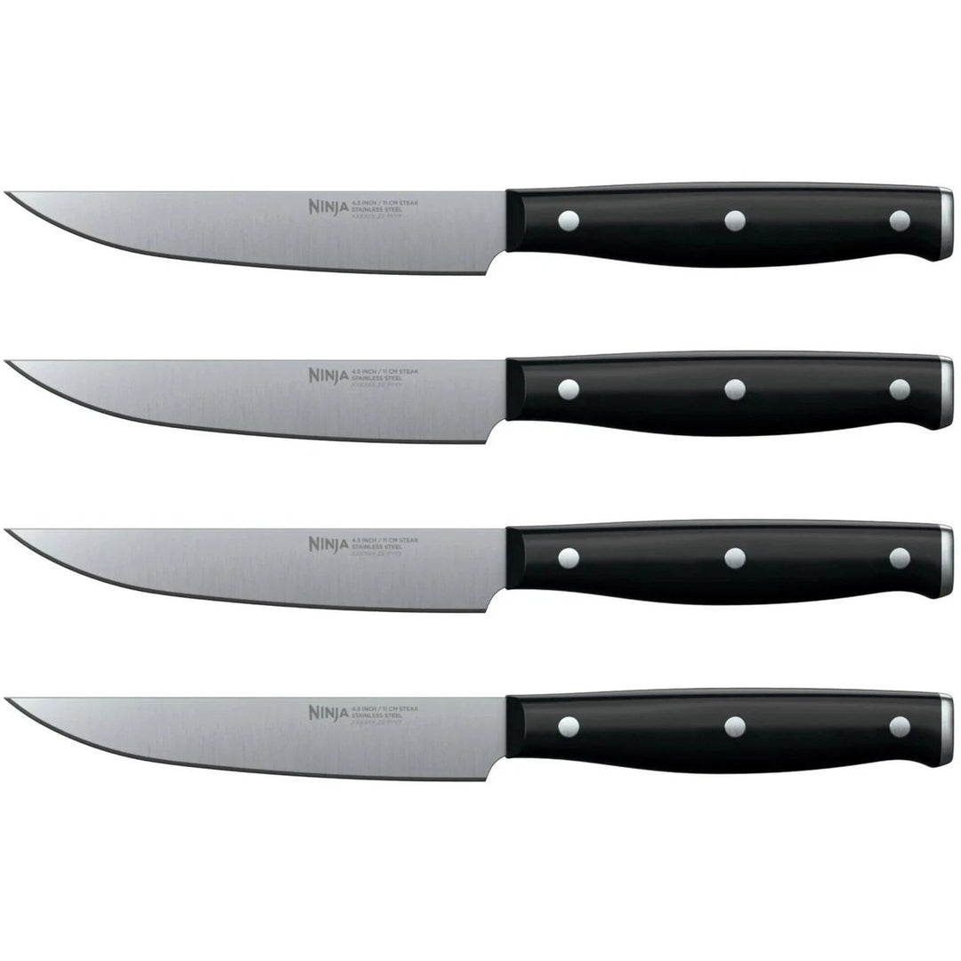 4-Piece Set: Ninja Foodi Never Dull Essential Steel Steak Knife Set K12004 Image 1