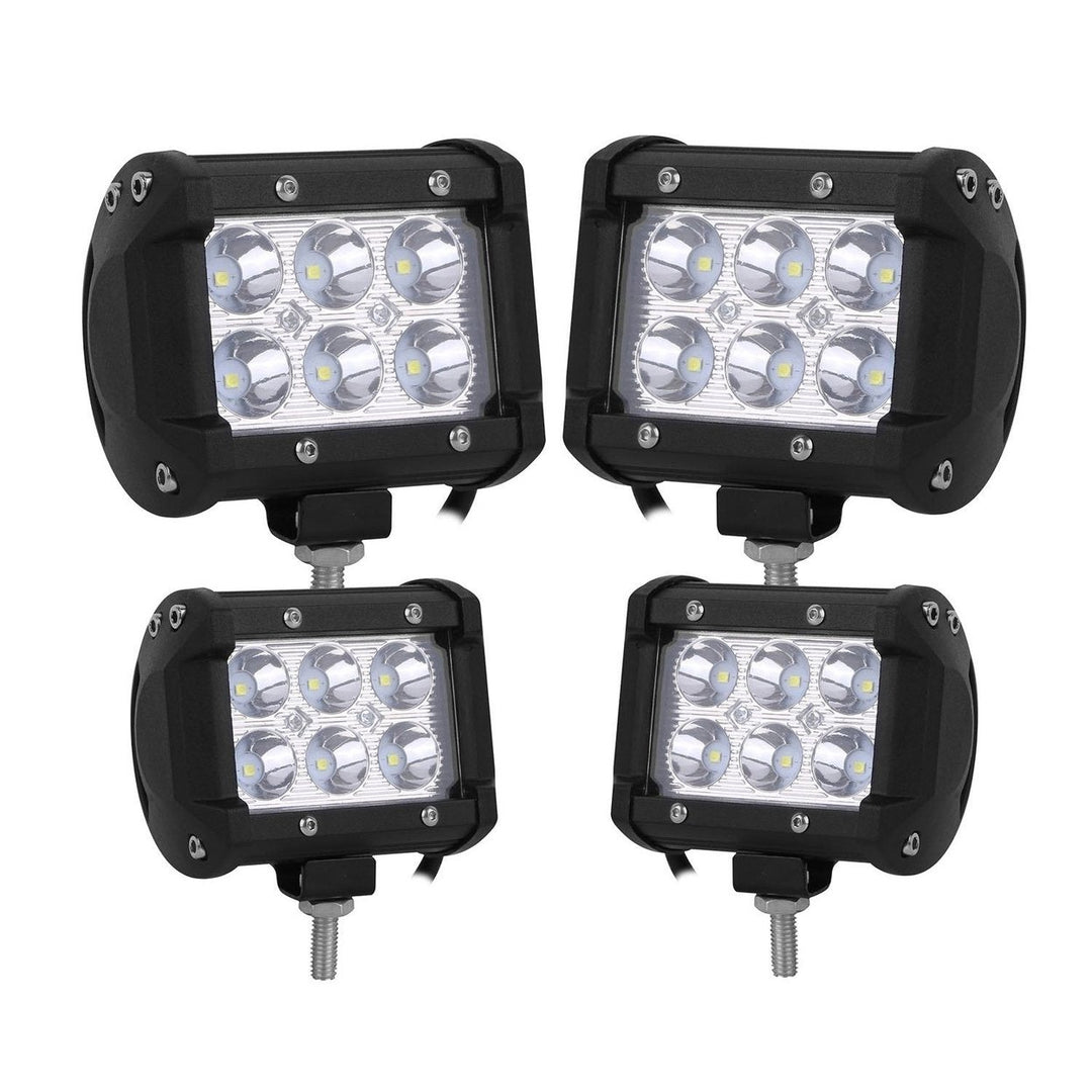 4-Piece: 4 18W Dual Row LED Spot Light Pod Image 1