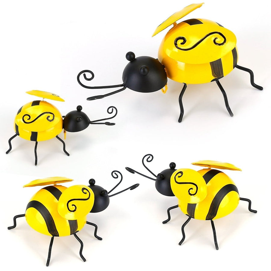 4-Piece: 3D Bumble Bee Ornament Set Image 1