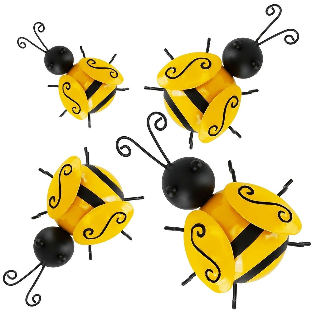 4-Piece: 3D Bumble Bee Ornament Set Image 2