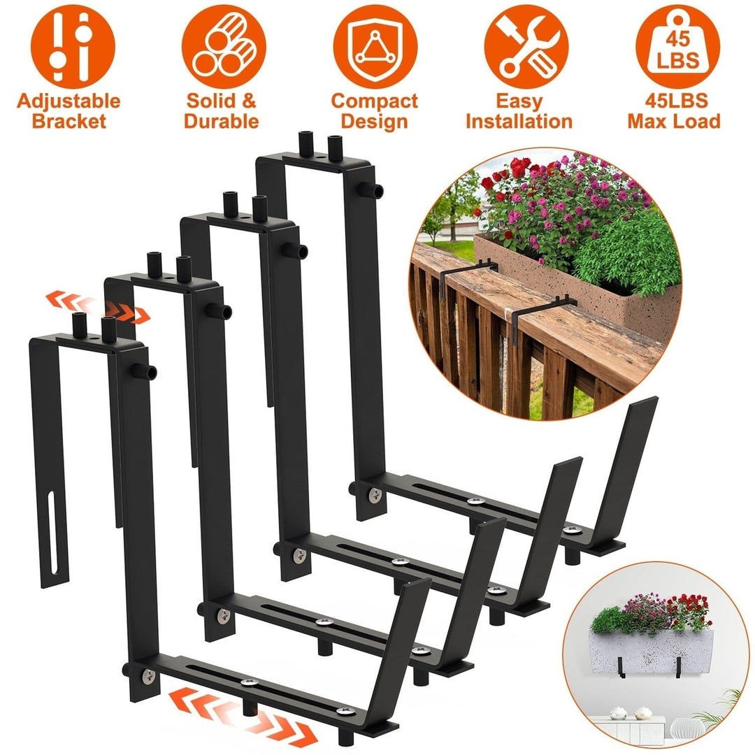 4-Piece: Adjustable Planter Box Brackets Image 6