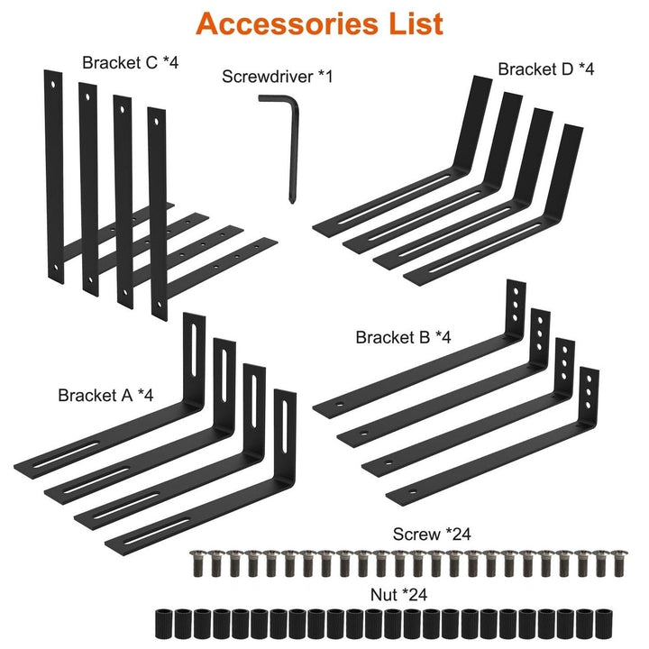 4-Piece: Adjustable Planter Box Brackets Image 8