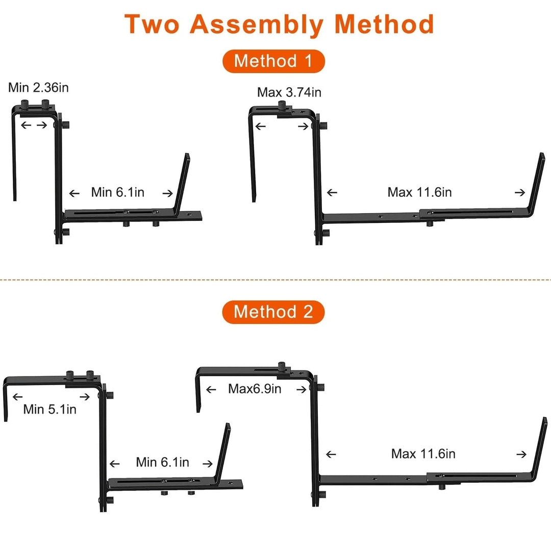 4-Piece: Adjustable Planter Box Brackets Image 9